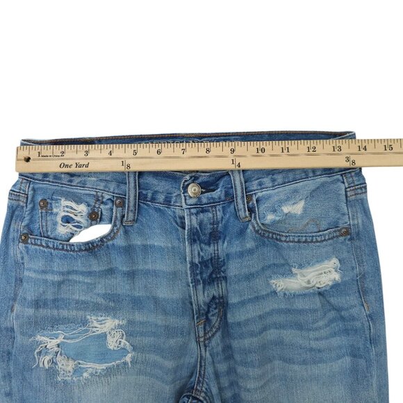 American Eagle Outfitters Distressed Vintage Hi Rise Womens 4 L Holes Destroyed - Picture 3 of 15